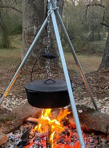 Easy Campfire Dutch Oven Beef Stew - Frugal Camping Family