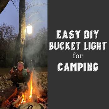 Easy DIY Bucket Light for Camping - Frugal Camping Family