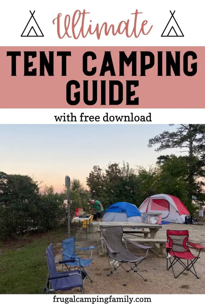 ultimate guide to tent camping with free download | campsite with two tents