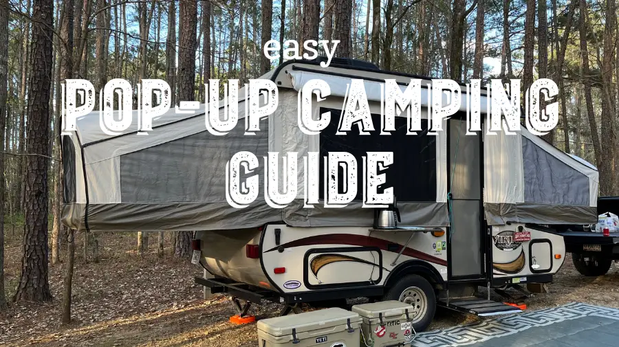 popup camper set up