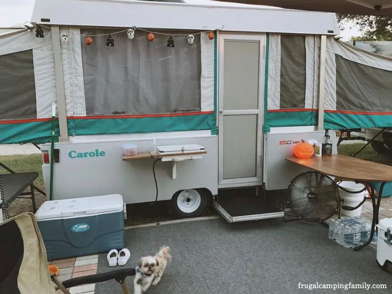 popup camper setup