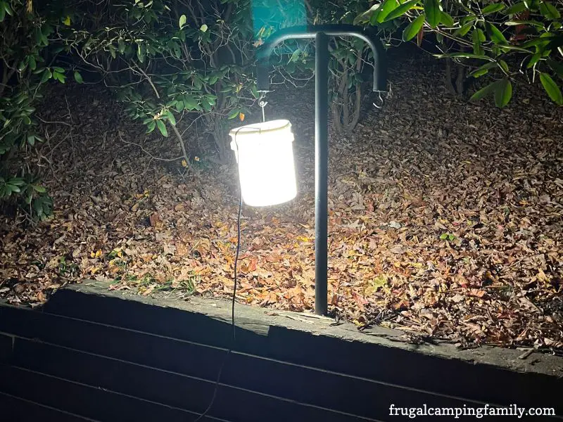 Easy DIY Bucket Light for Camping - Frugal Camping Family