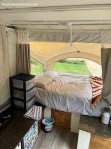 Easy Camper Storage Ideas and Tips for Clothes - Frugal Camping Family