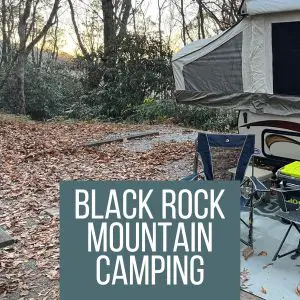black rock mountain camping with popup camper