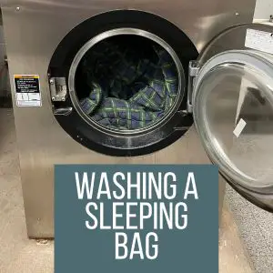 washing a sleeping bag
