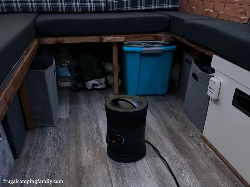 space heater in popup camper