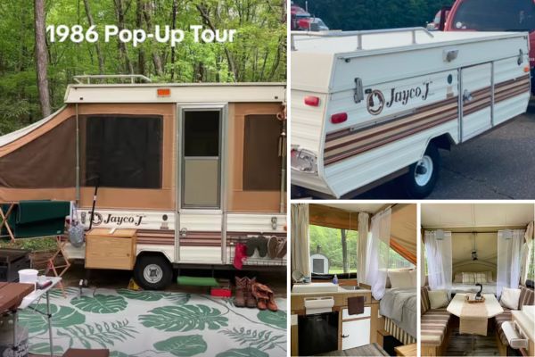 vintage popup camper remodel