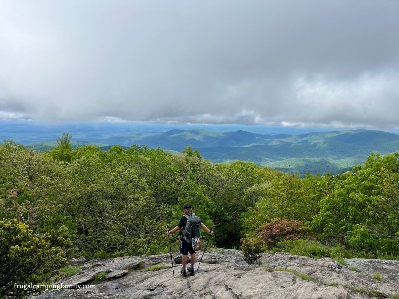 backpacking mountain view from Appalachian trail